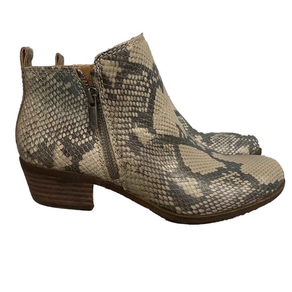 BRAND NEW Lucky Brand Basel Snakeskin Bootie